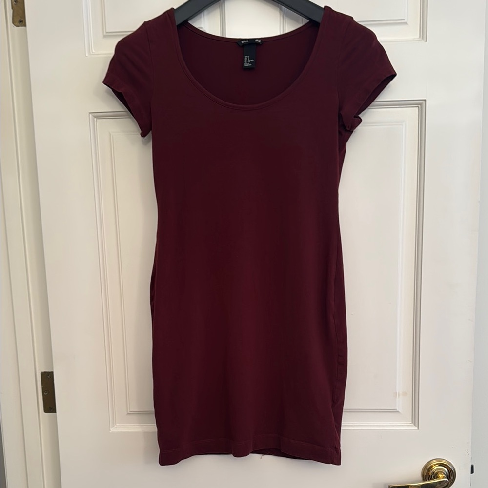 H&M Burgundy Tee Dress - Sz Sm
